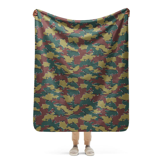 Belgian Jigsaw Autumn CAMO Sherpa blanket - 50″×60″ - Blankets