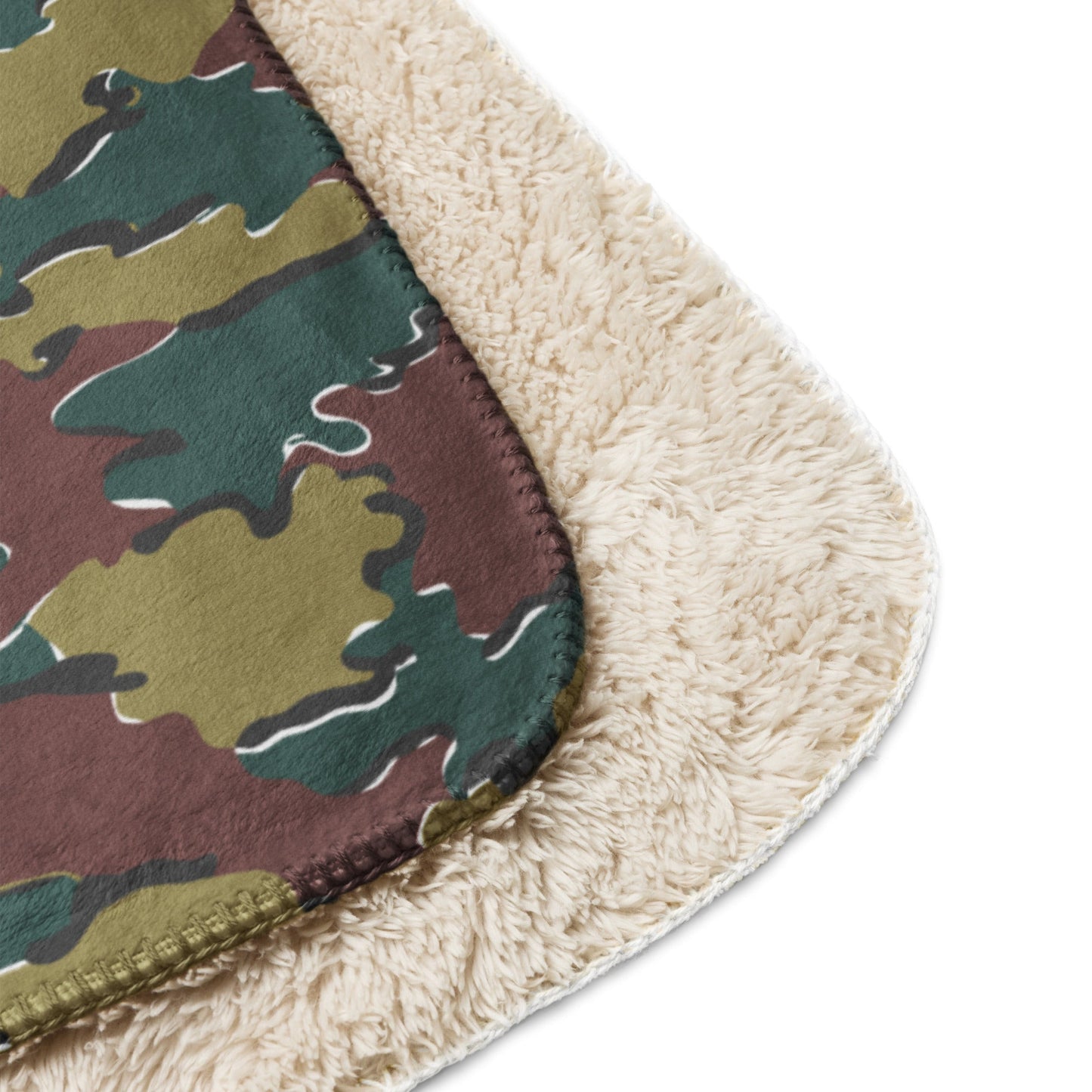 Belgian Jigsaw Autumn CAMO Sherpa blanket - Blankets