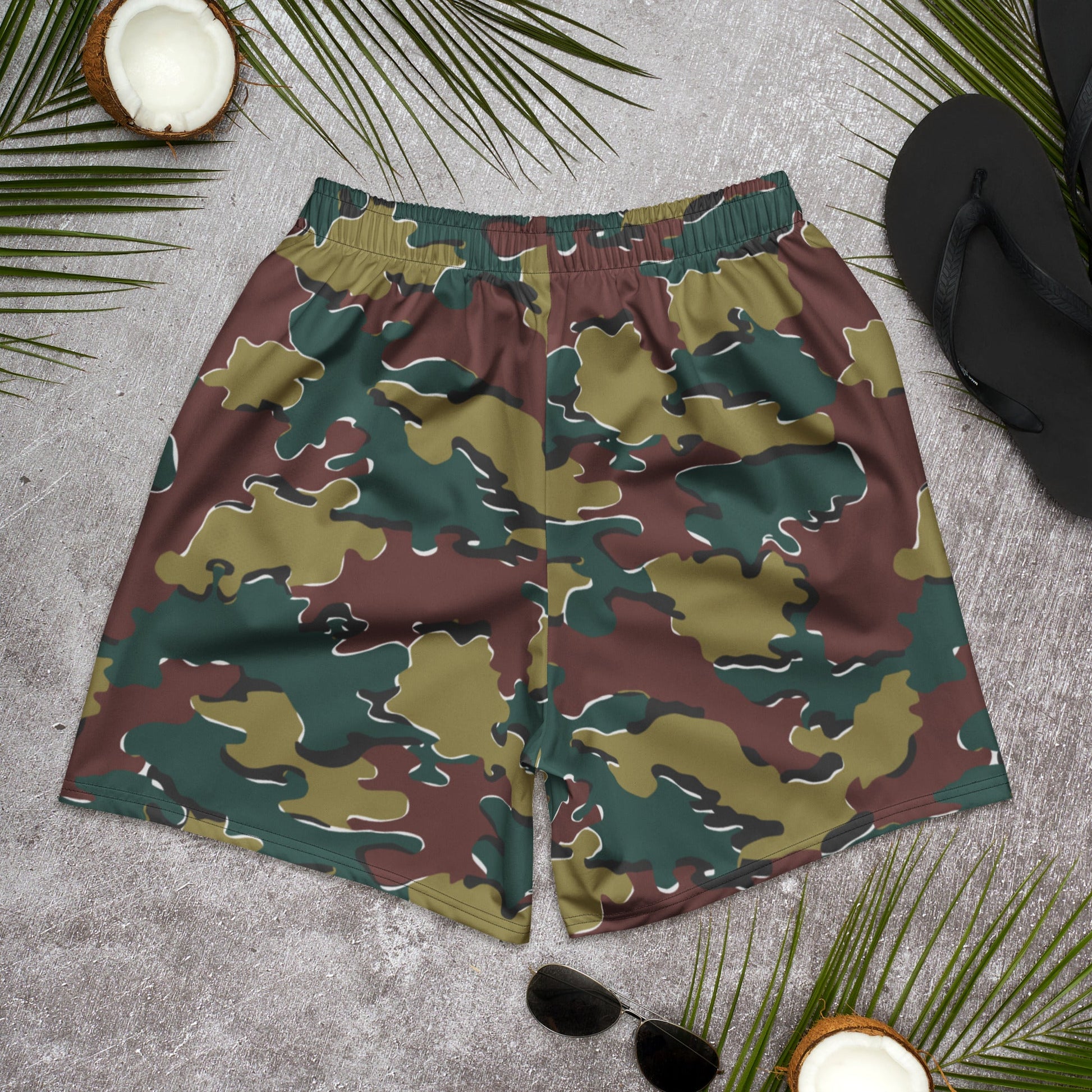 Belgian Jigsaw Autumn CAMO Unisex Athletic Long Shorts