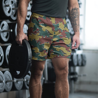 Belgian Jigsaw Autumn CAMO Unisex Athletic Long Shorts XS