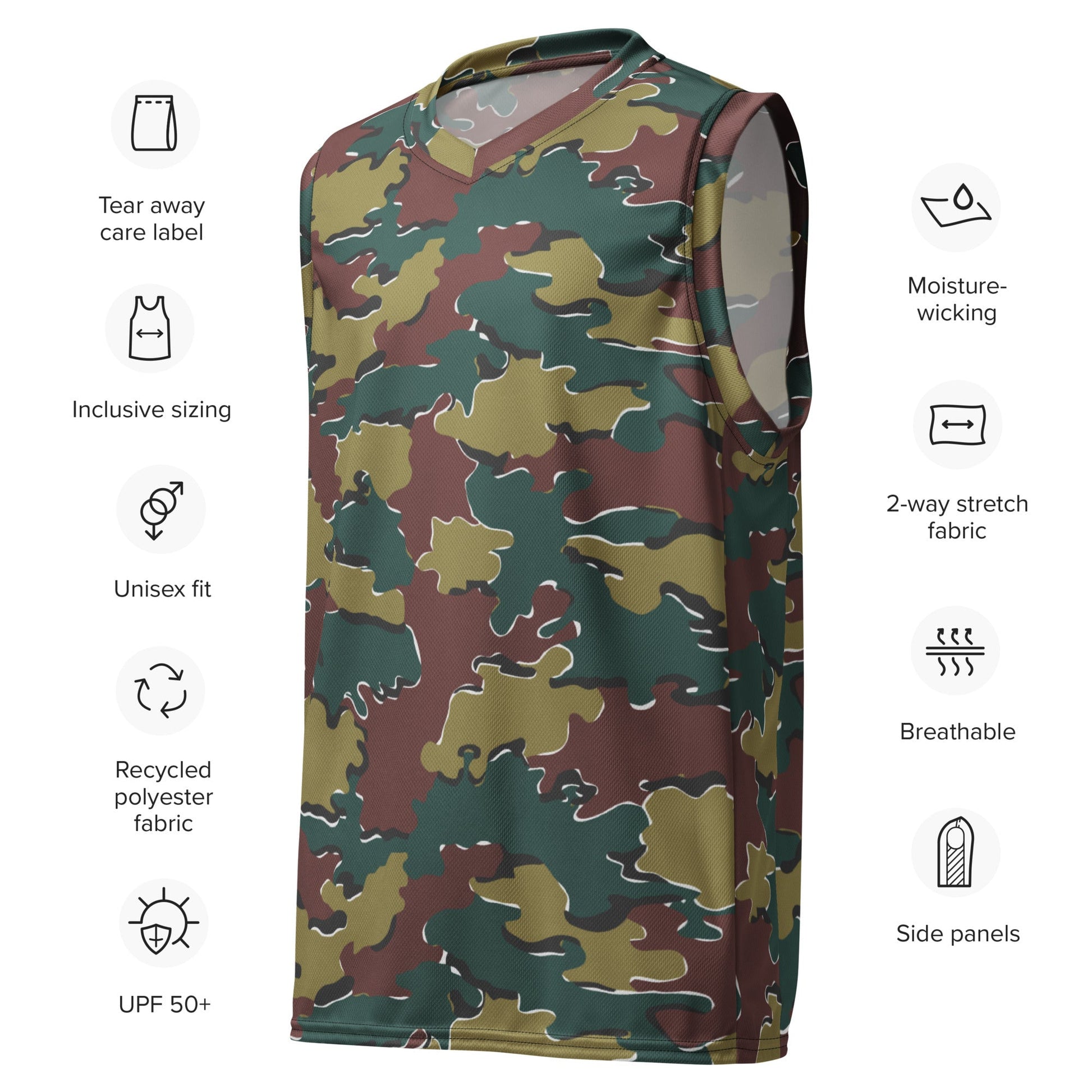 Belgian Jigsaw Autumn CAMO unisex basketball jersey Basketball Jerseys