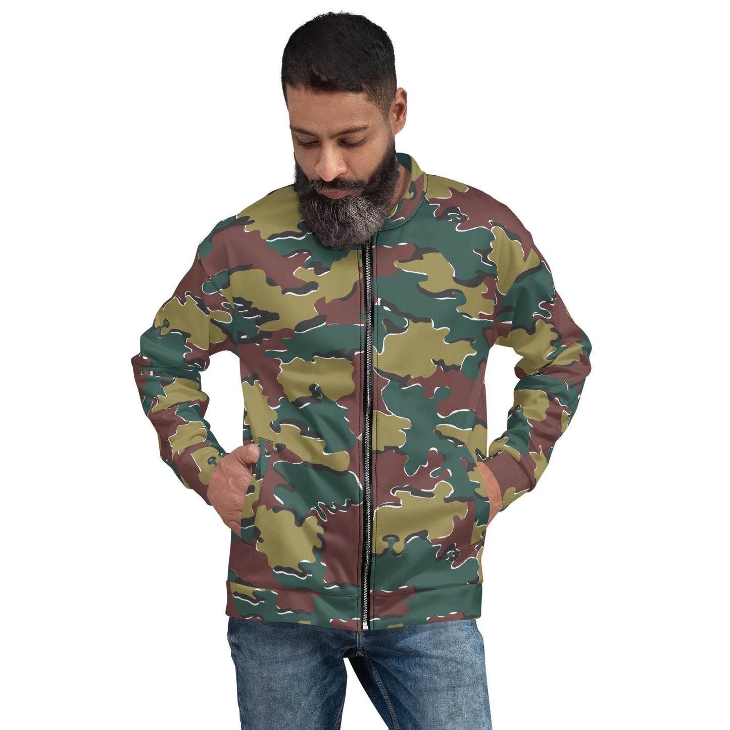 Belgian Jigsaw Autumn CAMO Unisex Bomber Jacket - Jackets