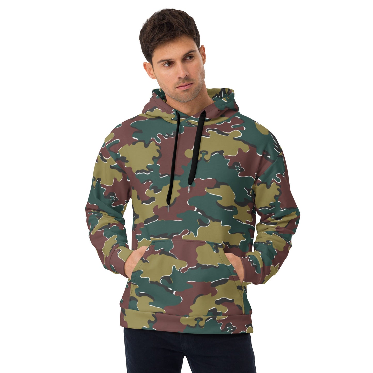 Belgian Jigsaw Autumn CAMO Unisex Hoodie - 2XS - Hoodies