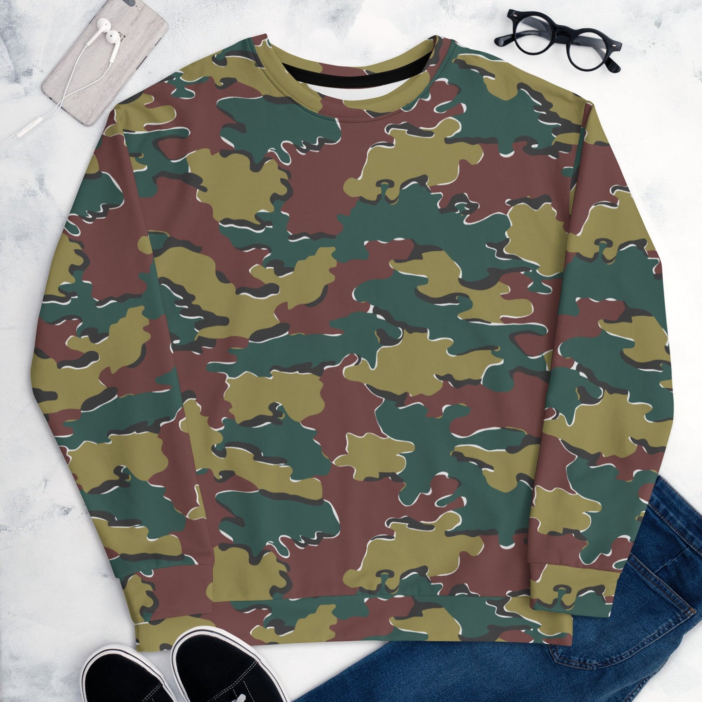 Belgian Jigsaw Autumn CAMO Unisex Sweatshirt - Sweatshirts
