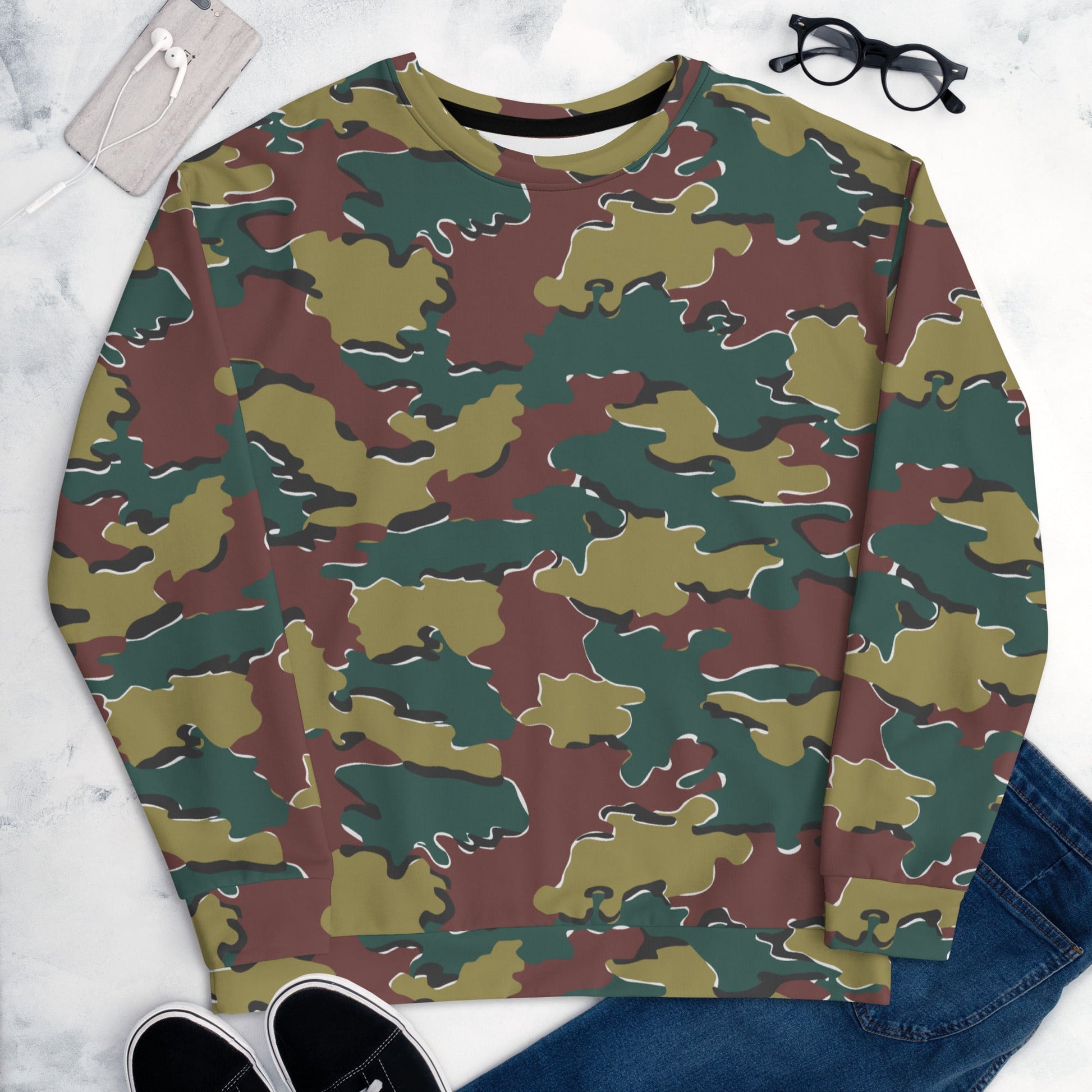 Belgian Jigsaw Autumn CAMO Unisex Sweatshirt - Sweatshirts