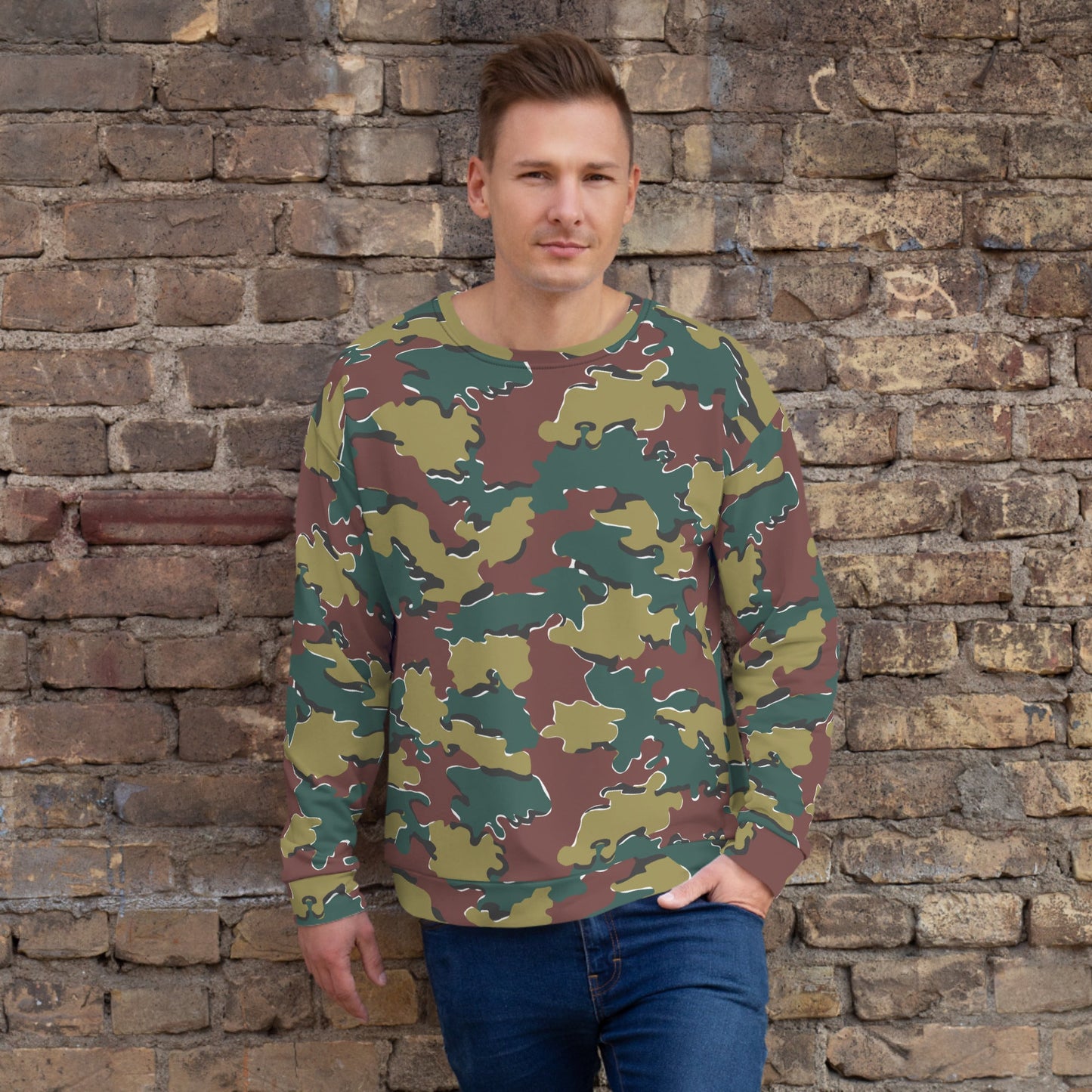 Belgian Jigsaw Autumn CAMO Unisex Sweatshirt - XS - Sweatshirts