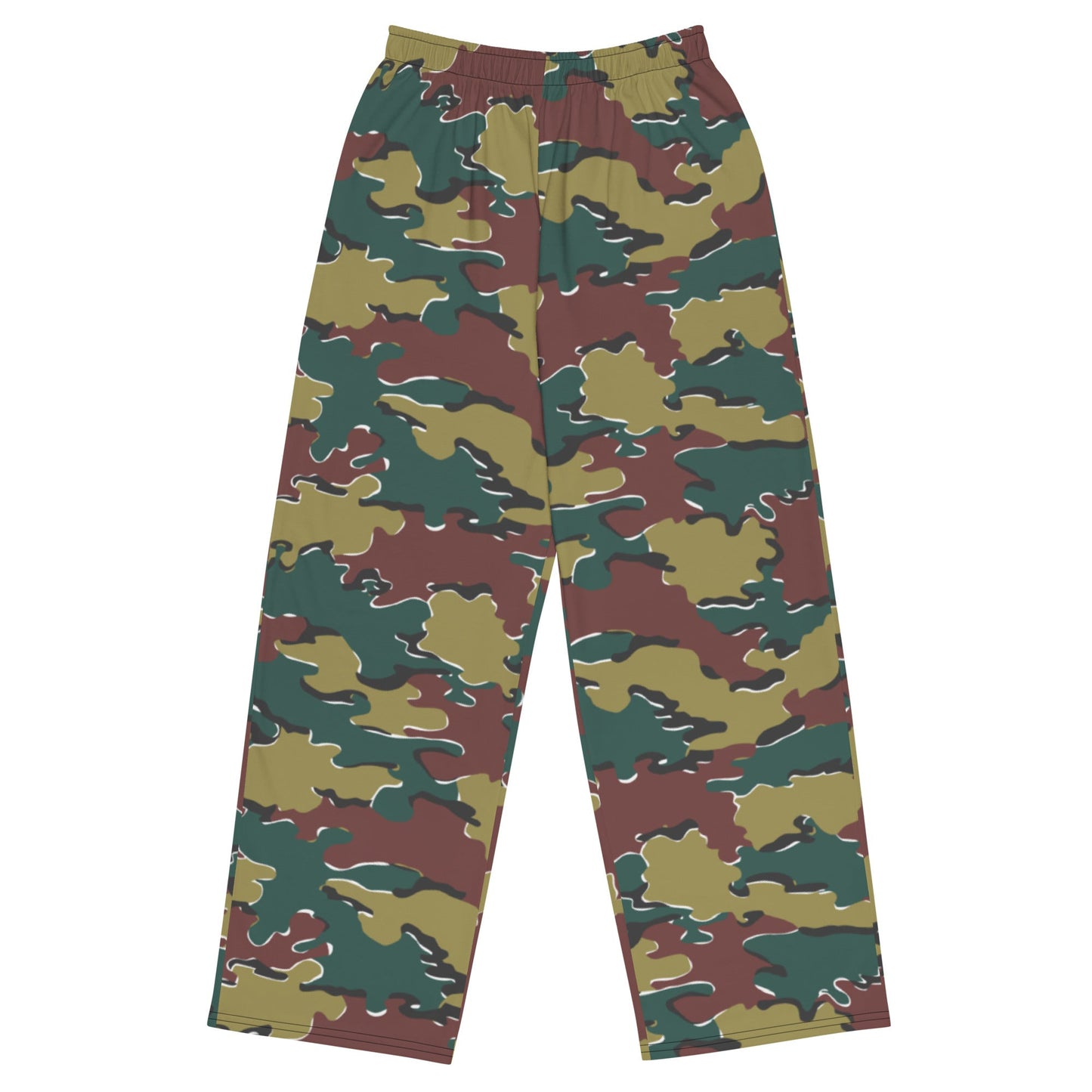 Belgian Jigsaw Autumn CAMO unisex wide leg pants 2XS Wide Pants