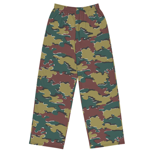 Belgian Jigsaw Autumn CAMO unisex wide leg pants 2XS Wide Pants