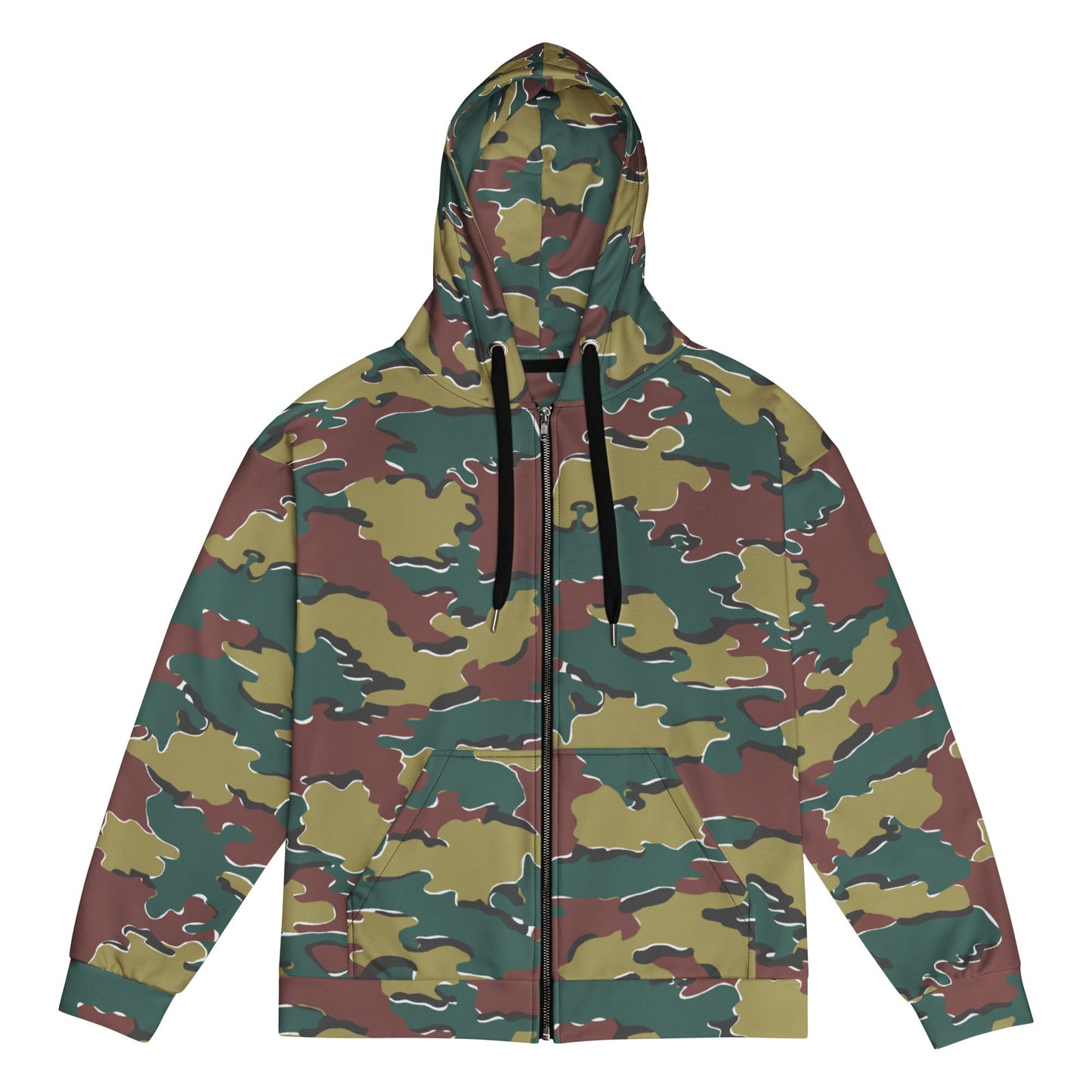 Belgian Jigsaw Autumn CAMO Unisex zip hoodie - 2XS - Zip Hoodies