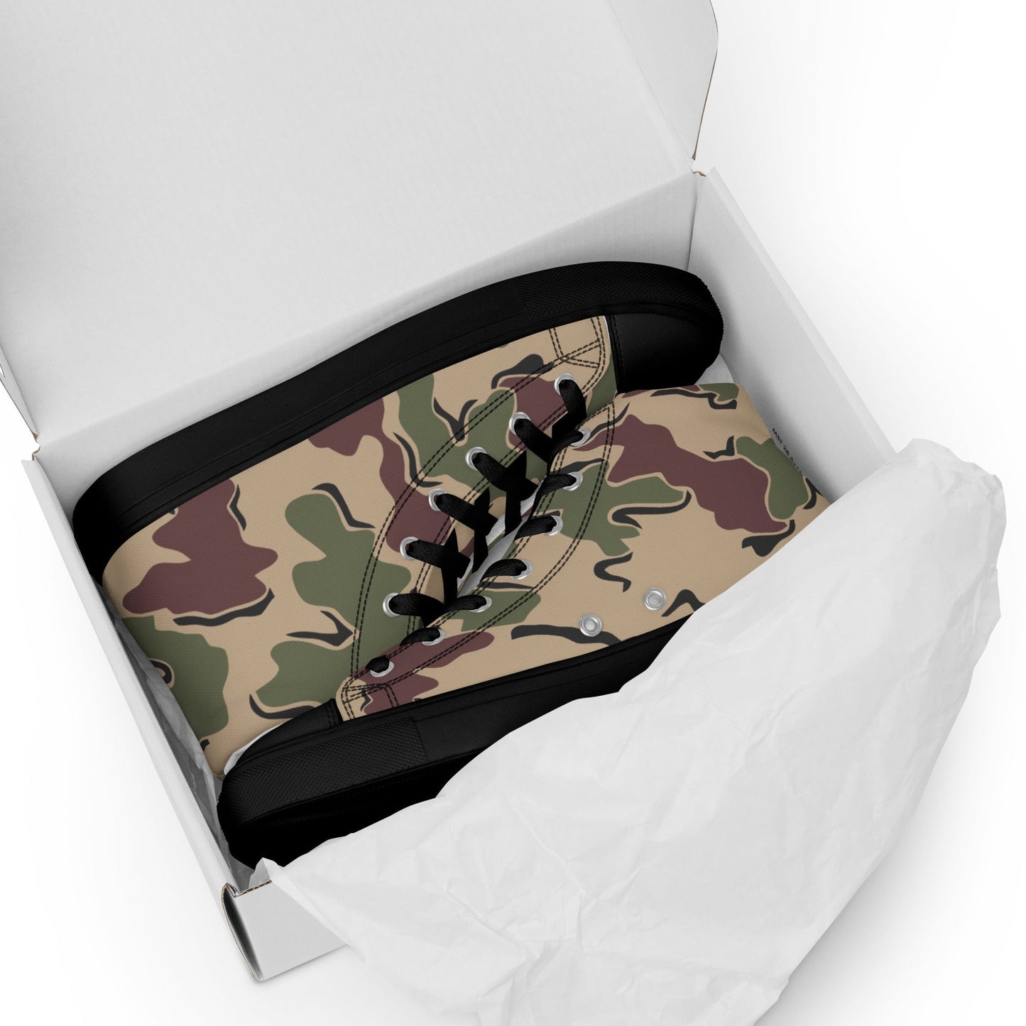 Belgian Jigsaw Korps Mariniers CAMO Mens high top canvas shoes - High Top Canvas Shoes