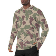 Jigsaw Marine CAMO Mens Sunscreen Sports Hoodie With Thumb Holes - S / White