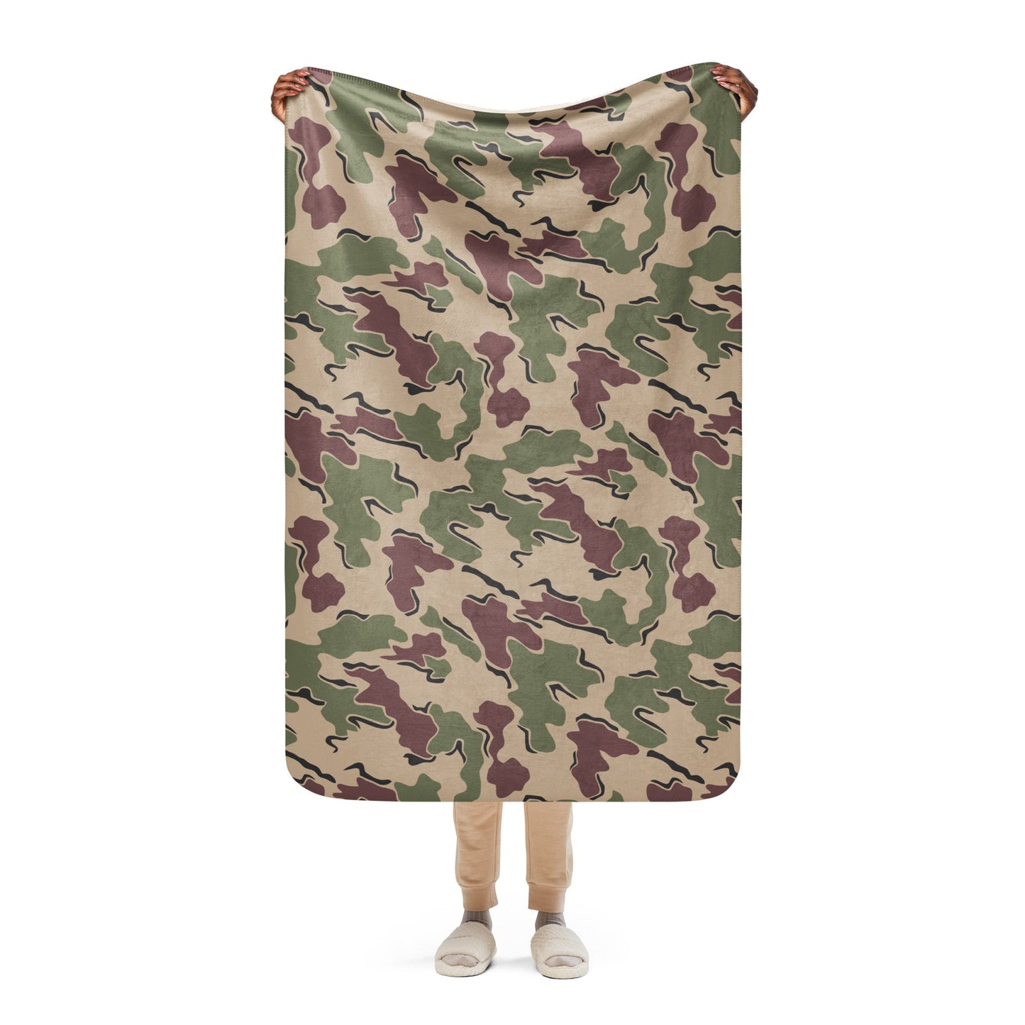 Belgian Jigsaw Korps Mariniers CAMO Sherpa blanket - 37″×57″ - Blankets