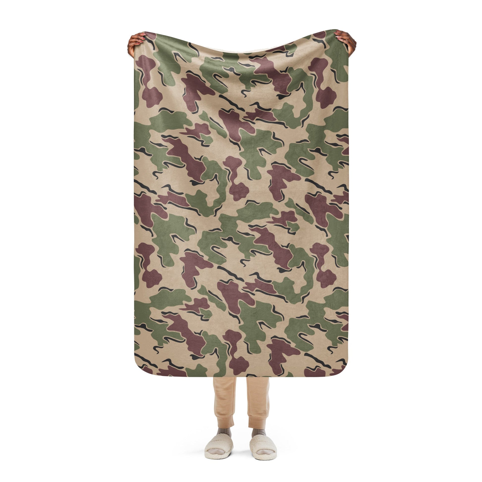 Belgian Jigsaw Korps Mariniers CAMO Sherpa blanket - 37″×57″ - Blankets