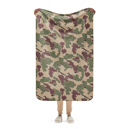 Belgian Jigsaw Korps Mariniers CAMO Sherpa blanket - 37″×57″ - Blankets