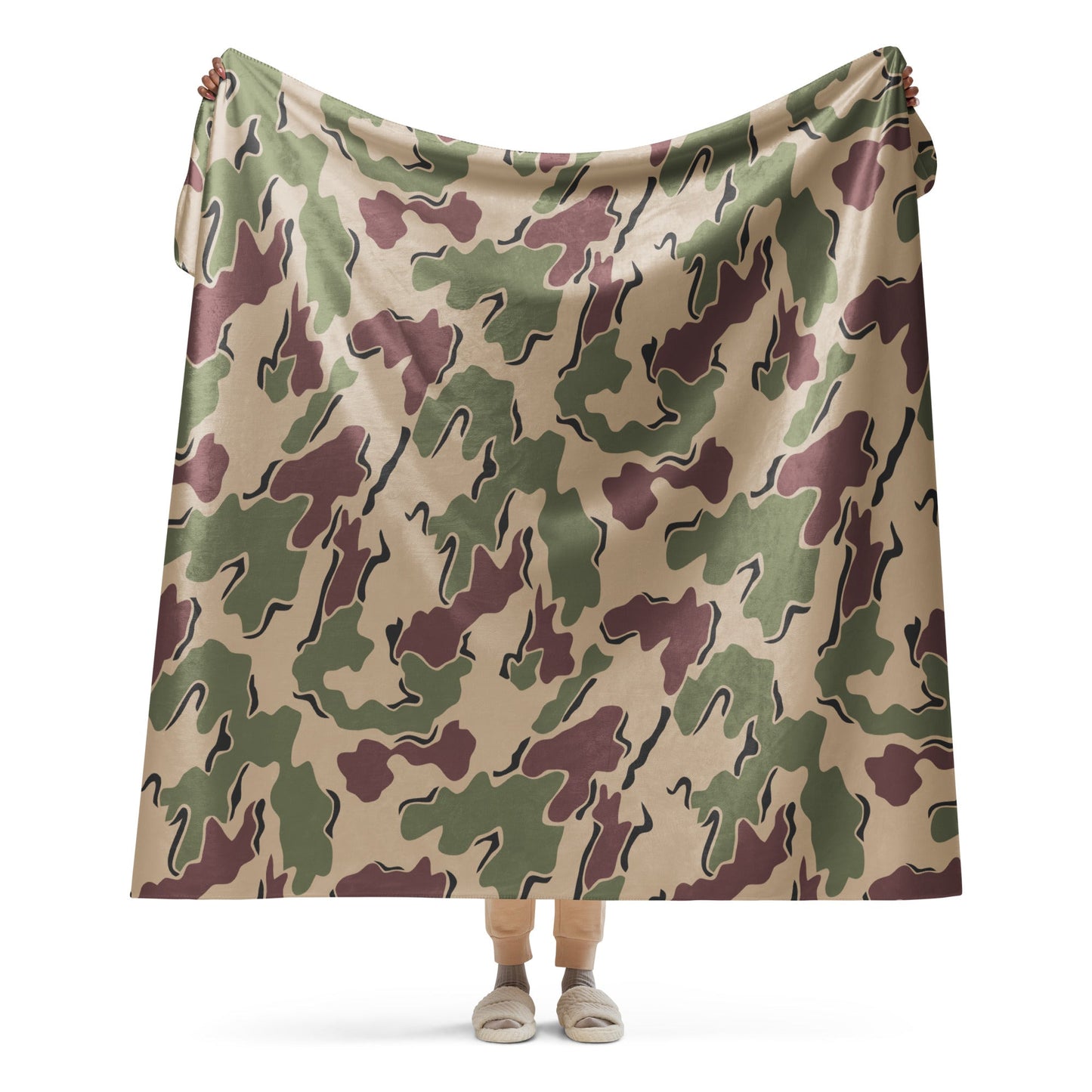 Belgian Jigsaw Korps Mariniers CAMO Sherpa blanket - 60″×80″ - Blankets