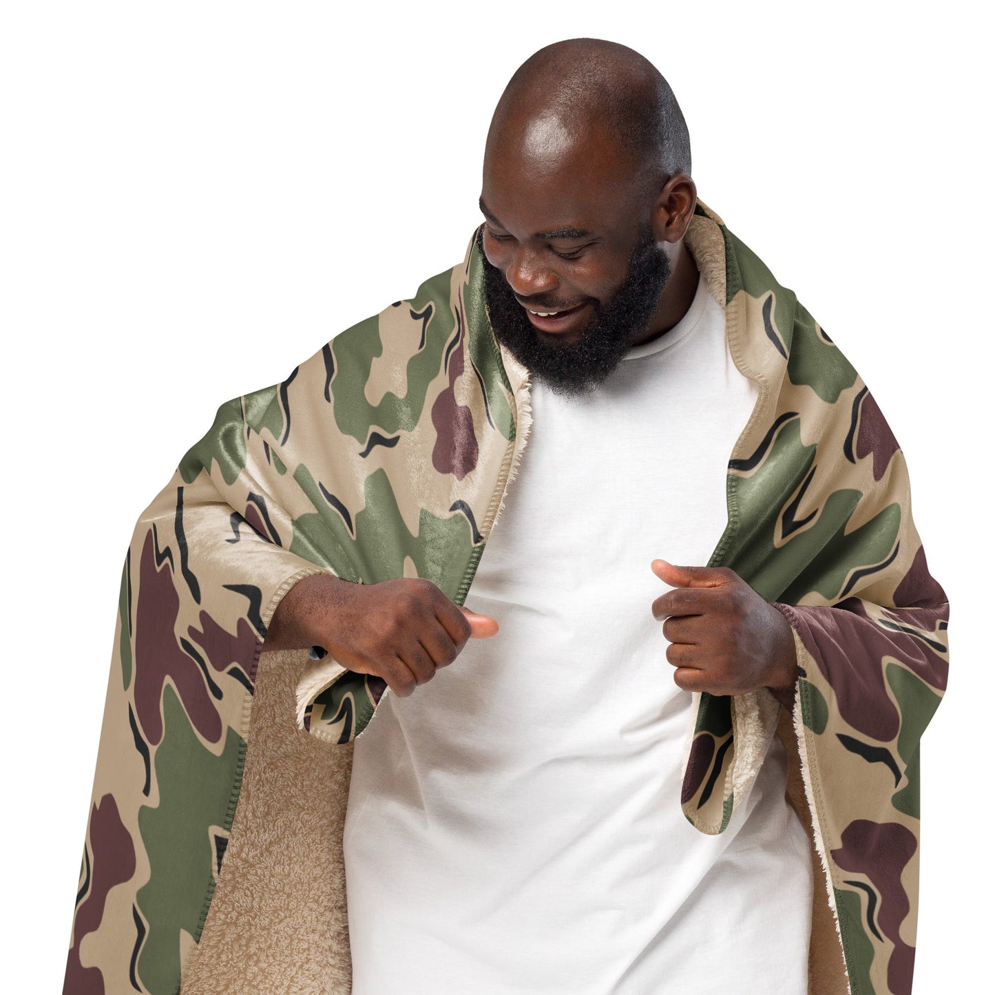 Belgian Jigsaw Korps Mariniers CAMO Sherpa blanket - Blankets