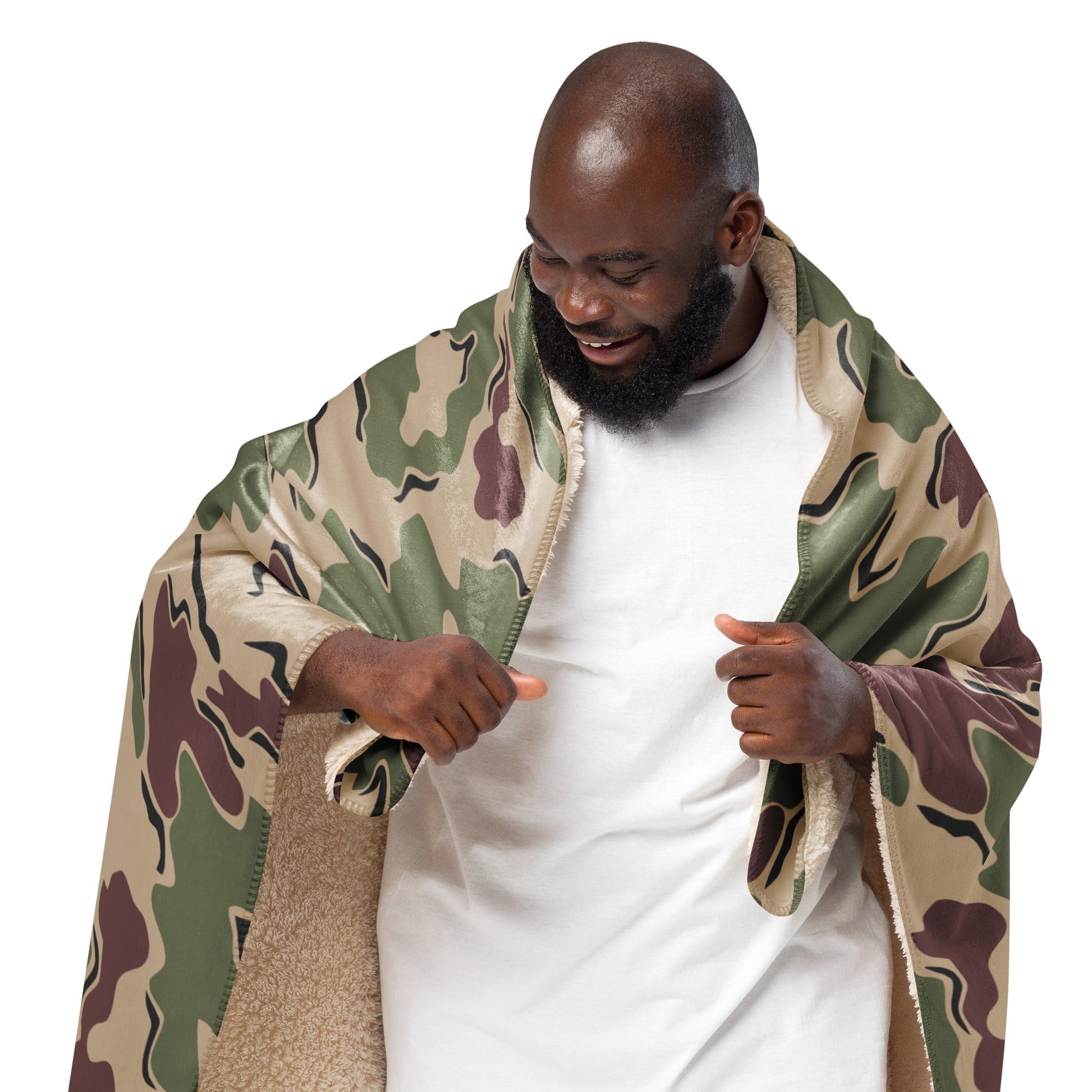 Belgian Jigsaw Korps Mariniers CAMO Sherpa blanket - Blankets