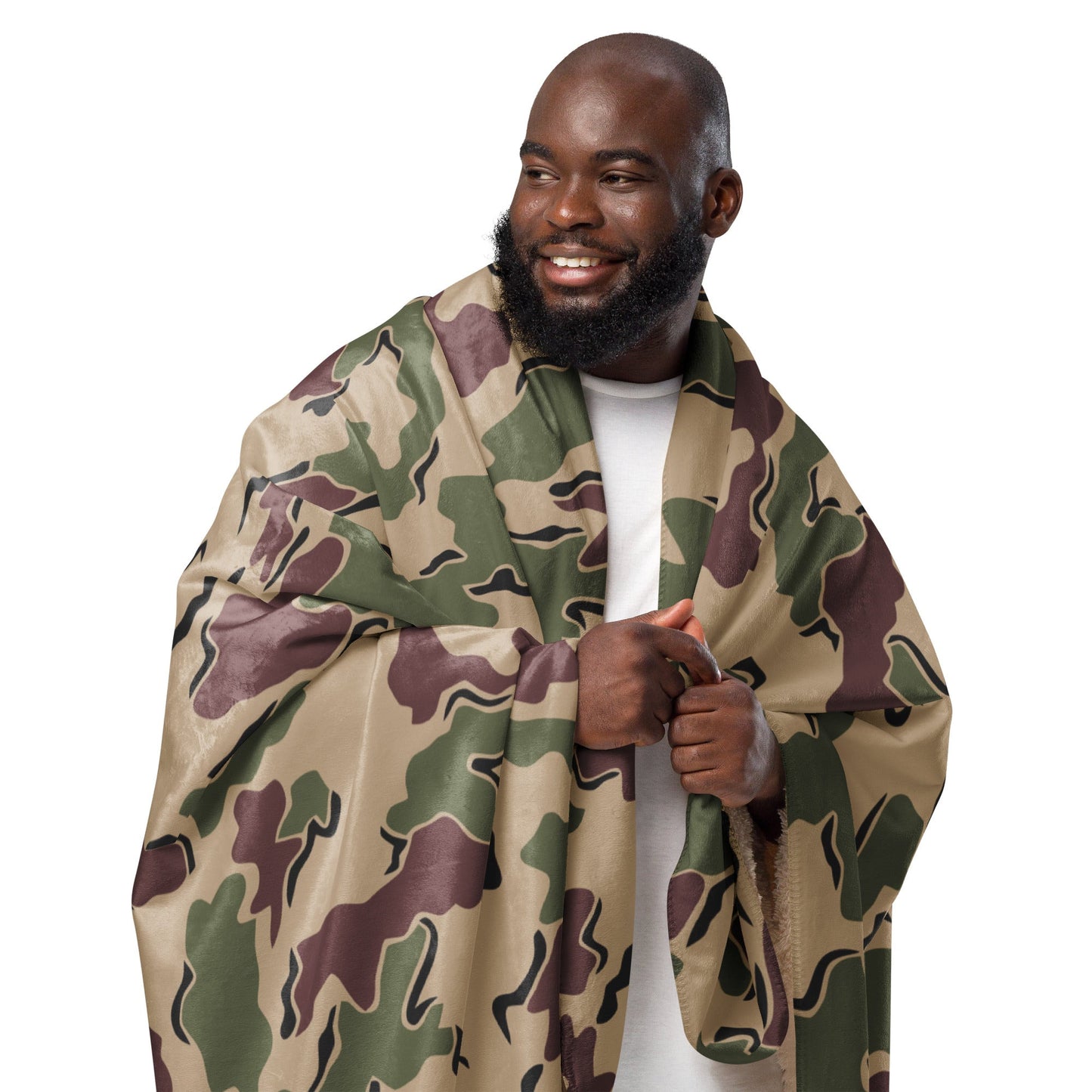Belgian Jigsaw Korps Mariniers CAMO Sherpa blanket - Blankets