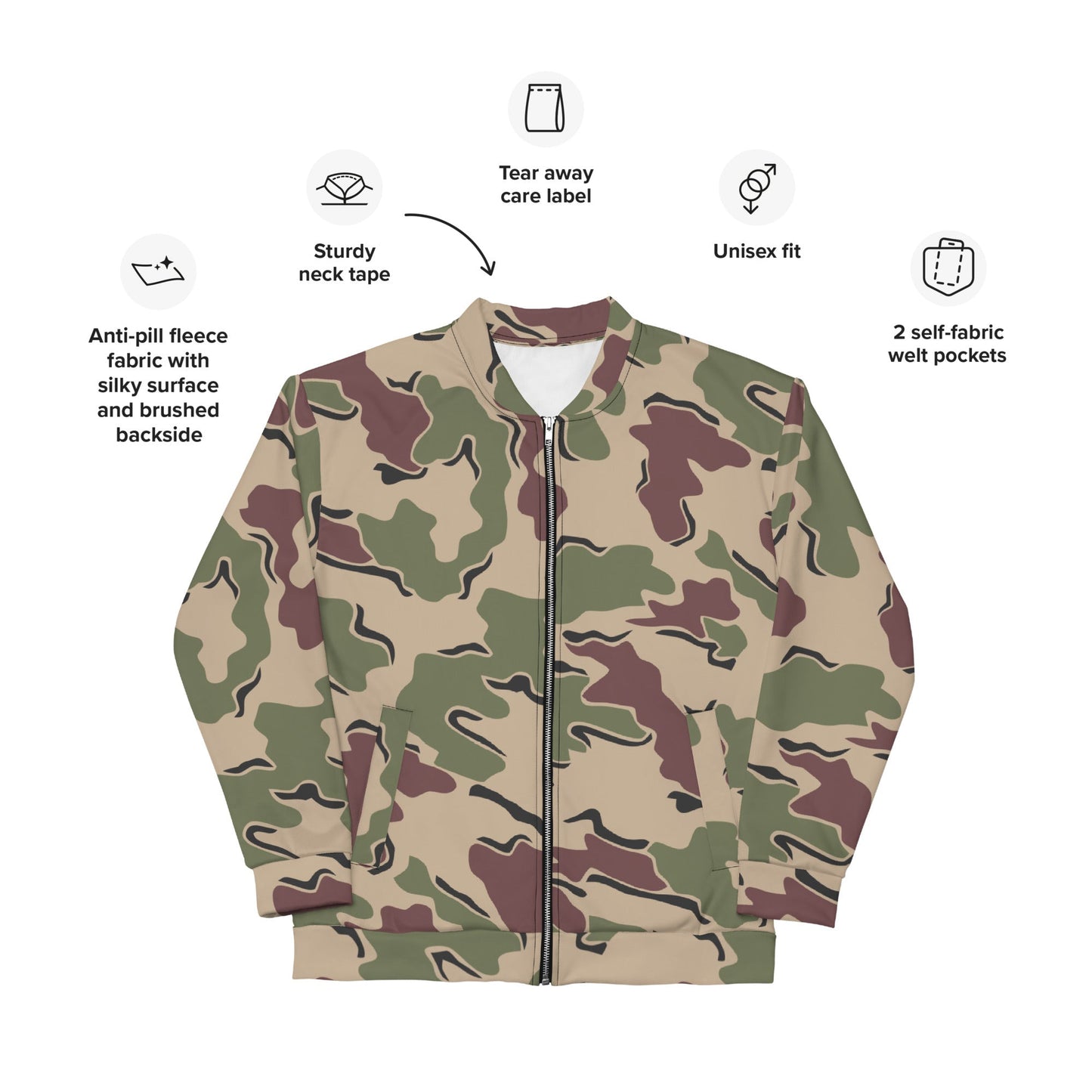 Belgian Jigsaw Korps Mariniers CAMO Unisex Bomber Jacket - Jackets