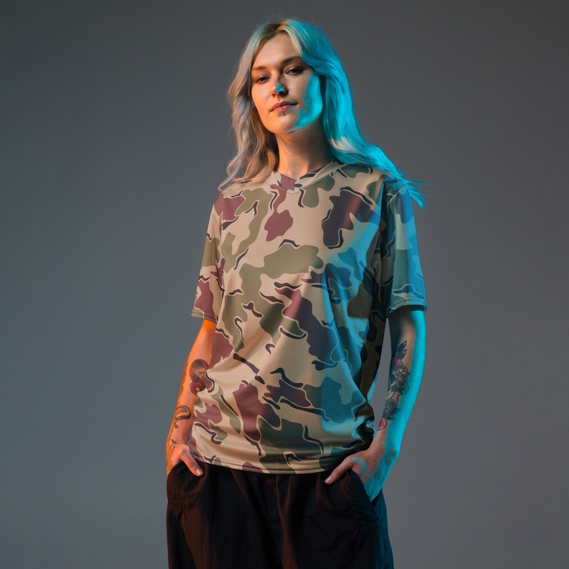 Belgian Jigsaw Korps Mariniers CAMO unisex sports jersey Sports Jerseys