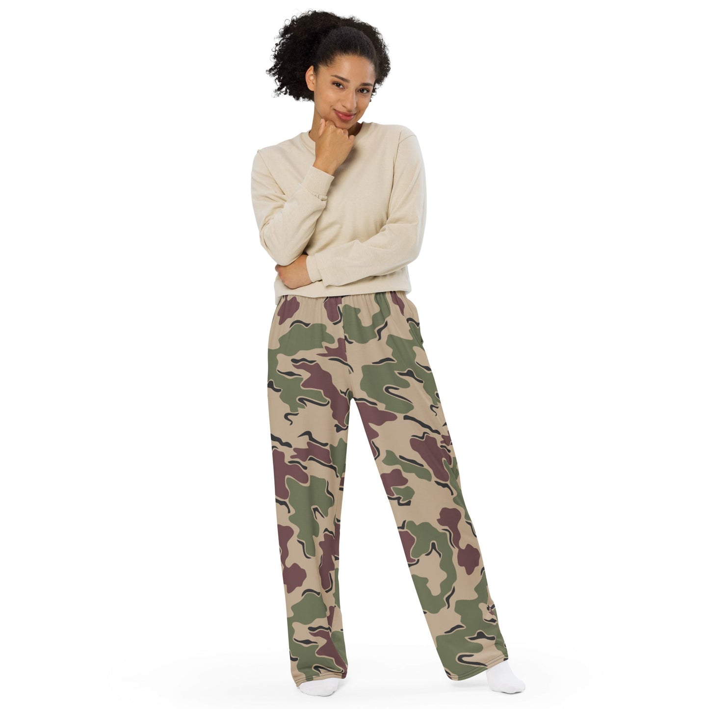 Belgian Jigsaw Korps Mariniers CAMO unisex wide leg pants Wide Pants