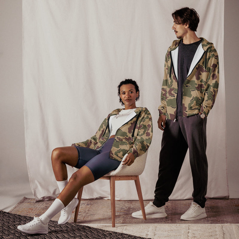 Jigsaw Marine CAMO Unisex Zip Hoodie