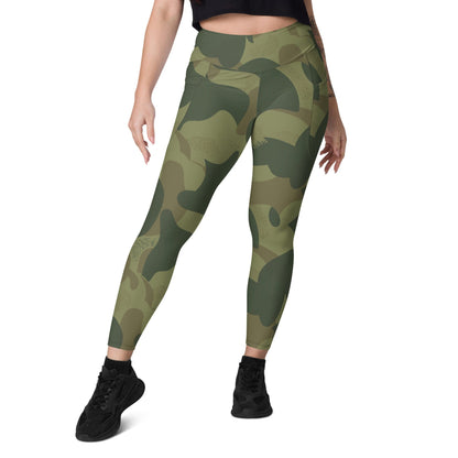 Belgium Brushstroke Moon and Balls CAMO Leggings with pockets - Womens With Pockets