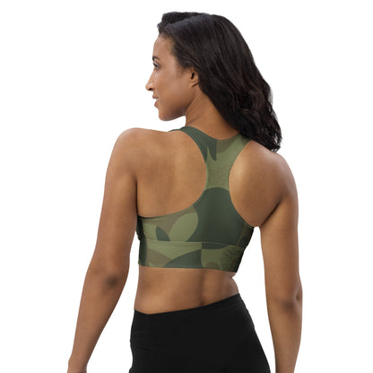 Belgium Brushstroke Moon and Balls CAMO Longline sports bra - Womens Sports Bra