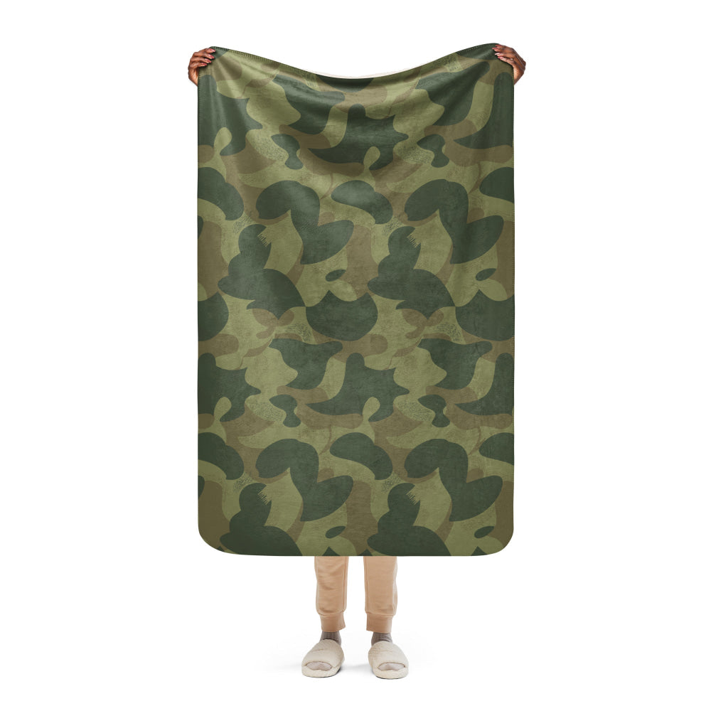 Belgium Brushstroke Moon and Balls CAMO Sherpa blanket - 37″×57″ - Blanket