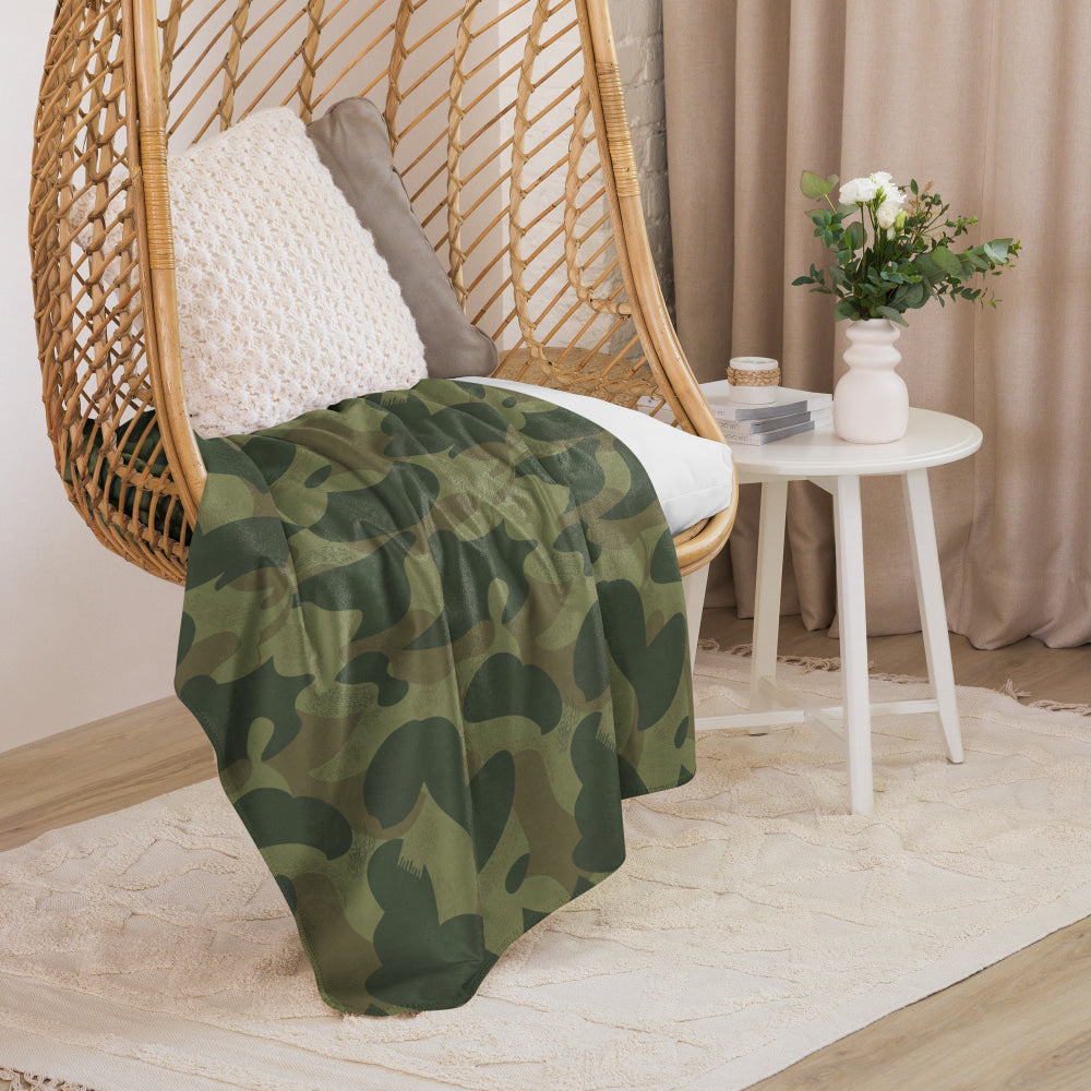 Belgium Brushstroke Moon and Balls CAMO Sherpa blanket - Blanket