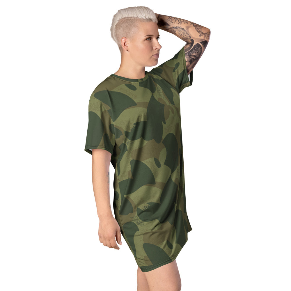 Belgium Brushstroke Moon and Balls CAMO T-shirt dress - Womens T-Shirt Dress