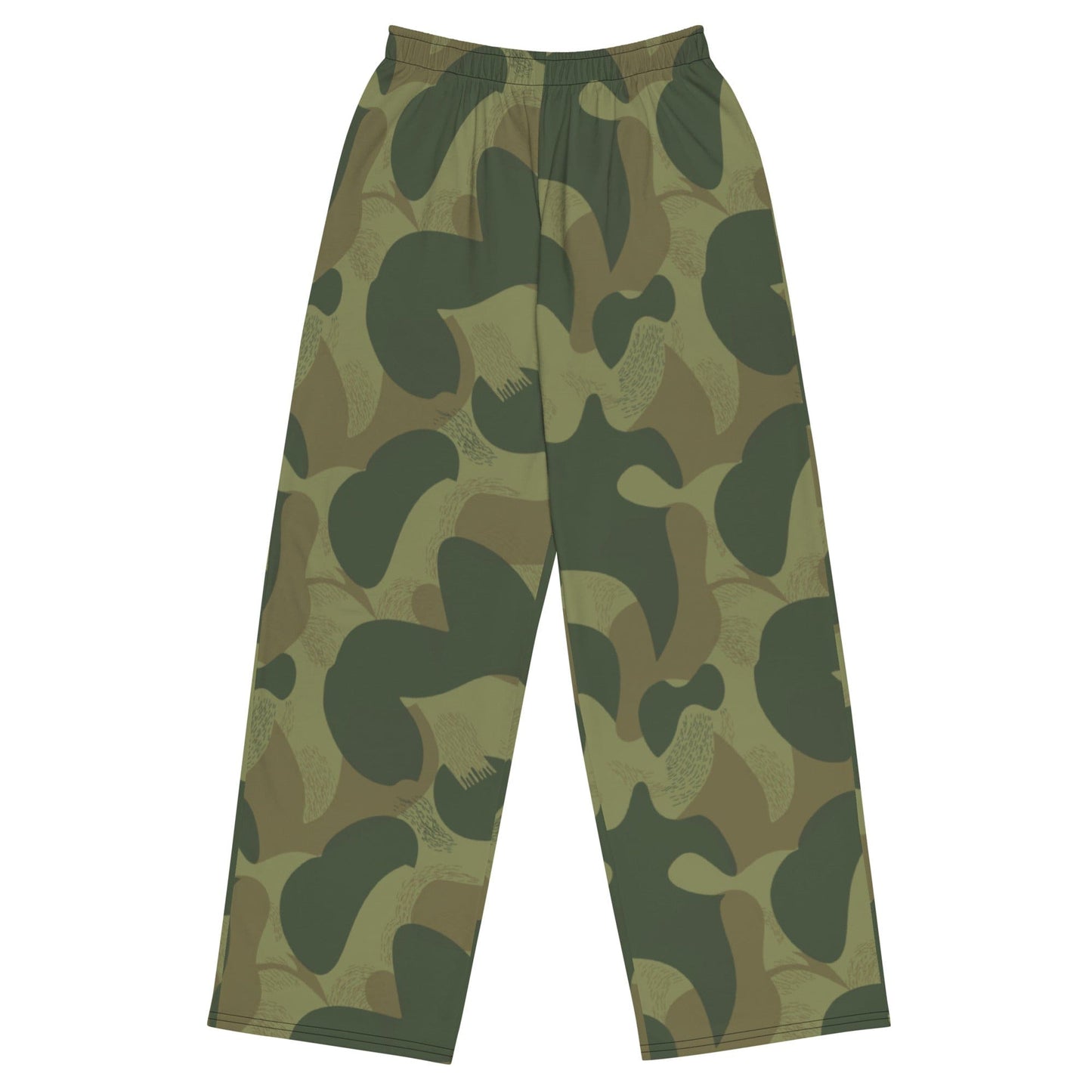 Belgium Brushstroke Moon and Balls CAMO unisex wide-leg pants - 2XS - Unisex Wide-Leg Pants