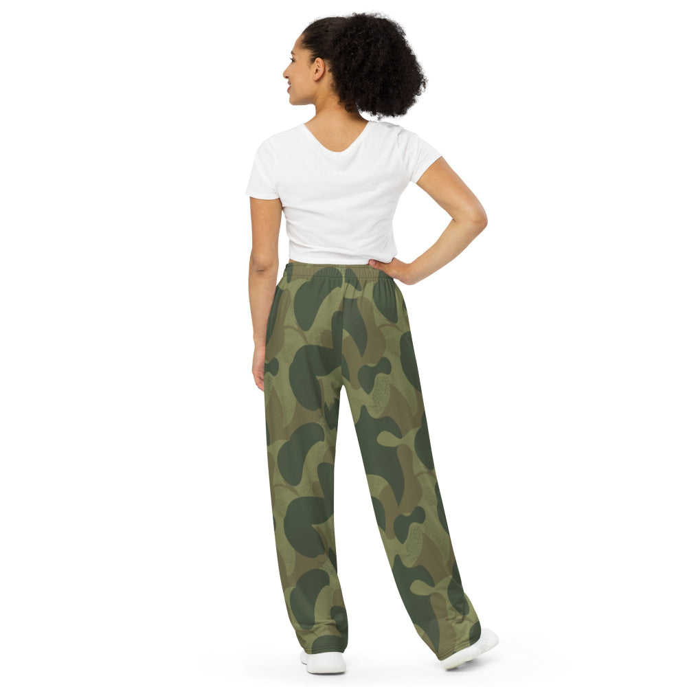 Belgium Brushstroke Moon and Balls CAMO unisex wide-leg pants - Unisex Wide-Leg Pants