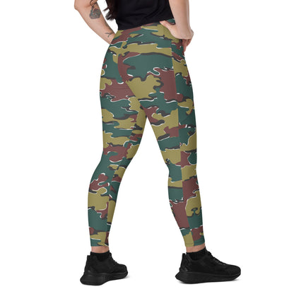 Belgium Jigsaw CAMO Leggings with pockets - 2XS - Womens With Pockets