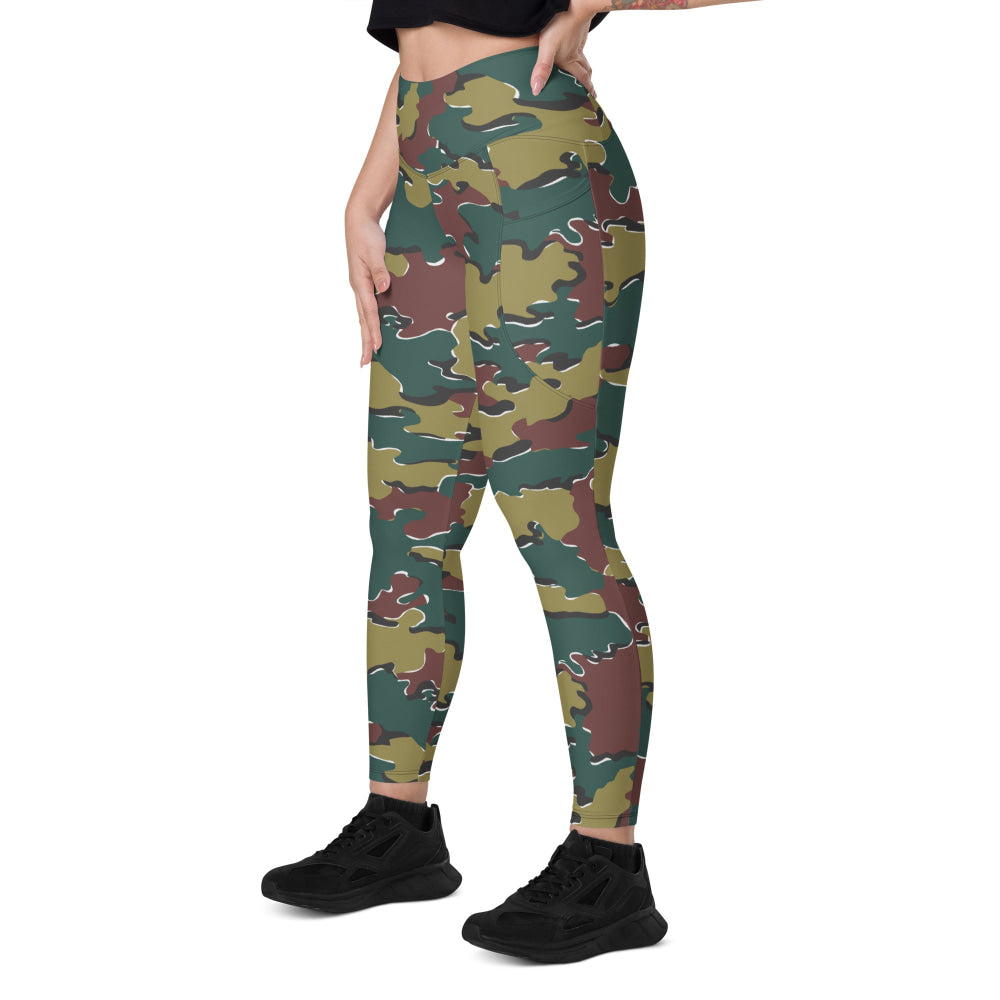 Belgium Jigsaw CAMO Leggings with pockets - Womens With Pockets