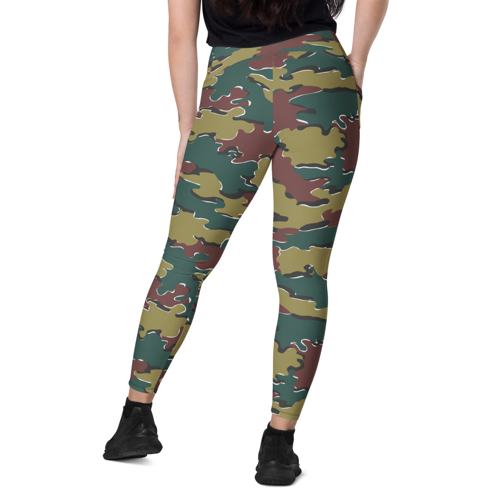 Belgium Jigsaw CAMO Leggings with pockets - Womens With Pockets