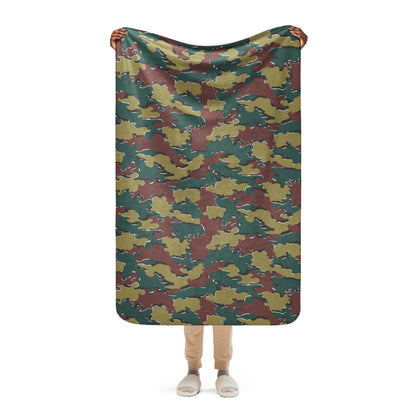 Belgium Jigsaw CAMO Sherpa blanket - 37″×57″ - Blanket