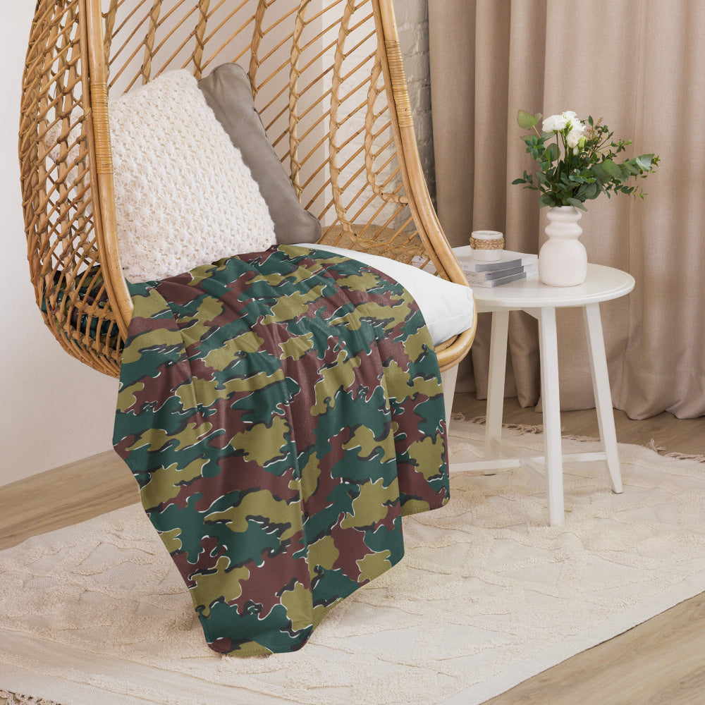 Belgium Jigsaw CAMO Sherpa blanket