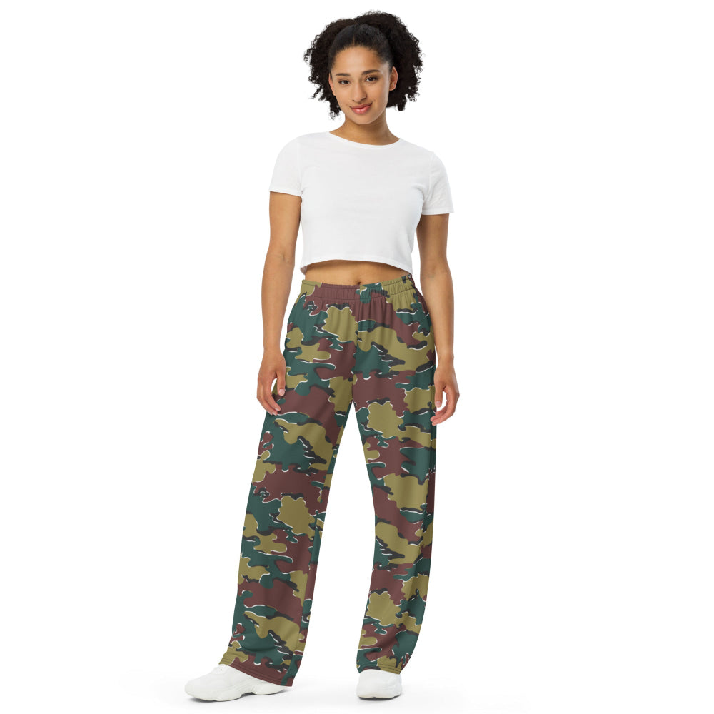 Belgium Jigsaw CAMO unisex wide-leg pants - Unisex Wide-Leg Pants