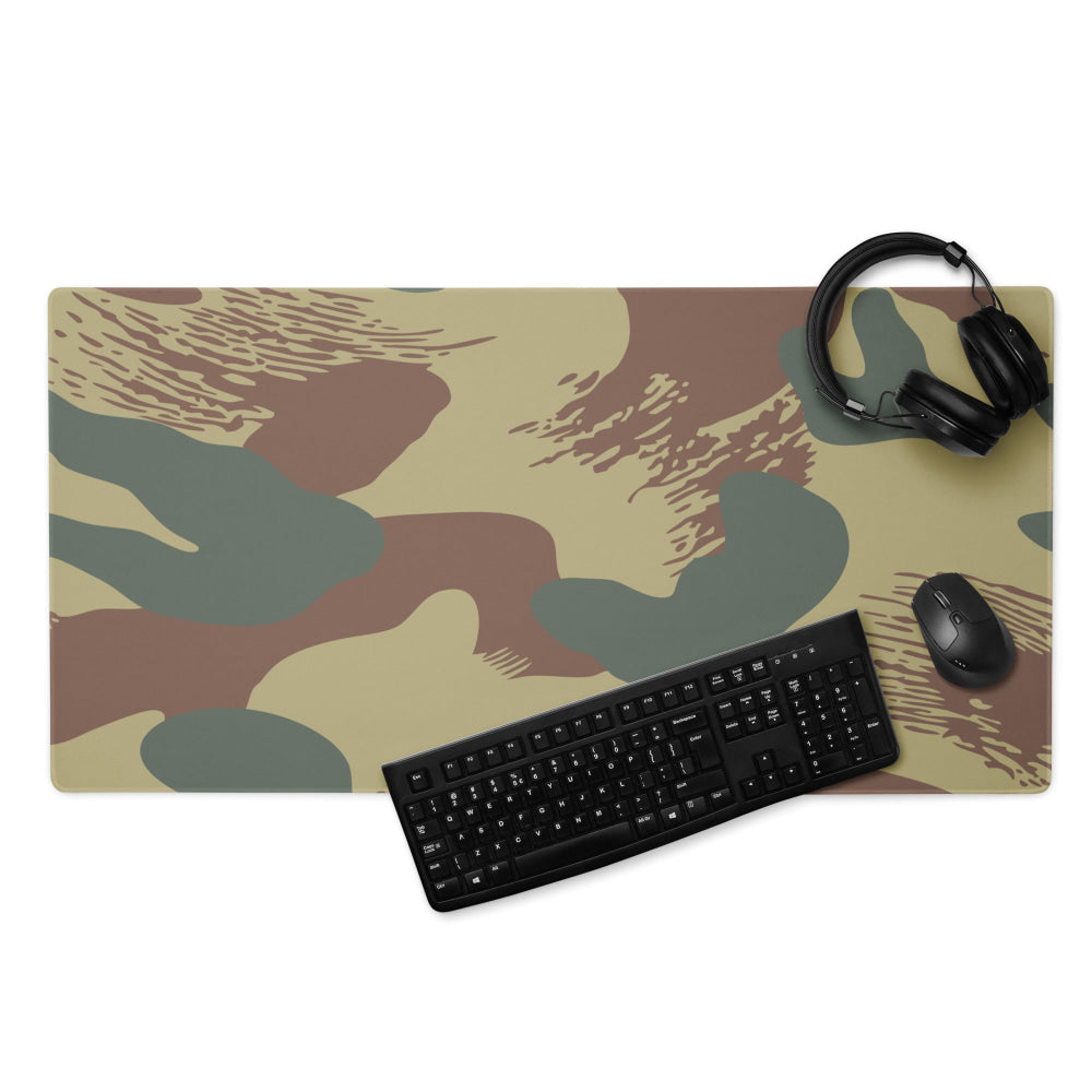 Belgium WW2 Independent Parachute Company Brushstroke CAMO Gaming mouse pad - 36″×18″ - Mouse Pad