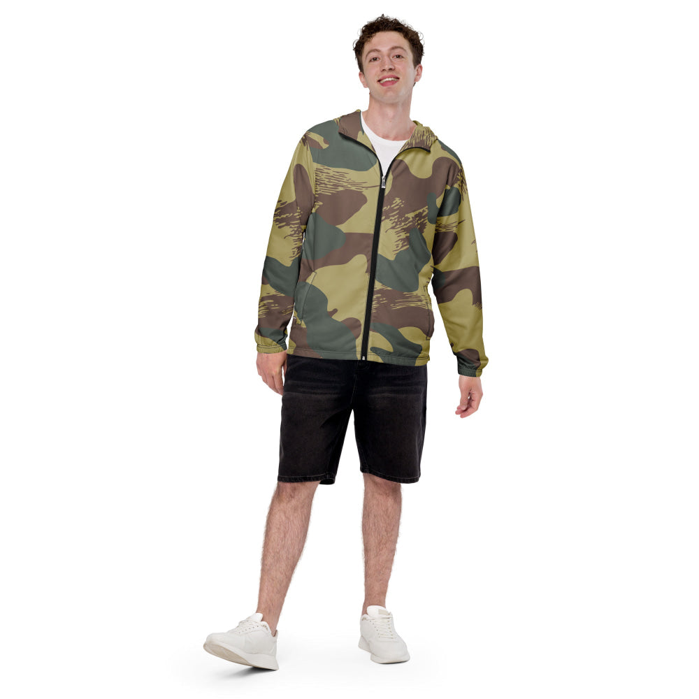 Belgium WW2 Independent Parachute Company Brushstroke CAMO Men’s windbreaker - Mens Windbreaker