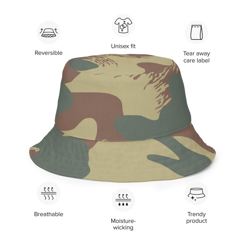 Belgium WW2 Independent Parachute Company Brushstroke CAMO Reversible bucket hat
