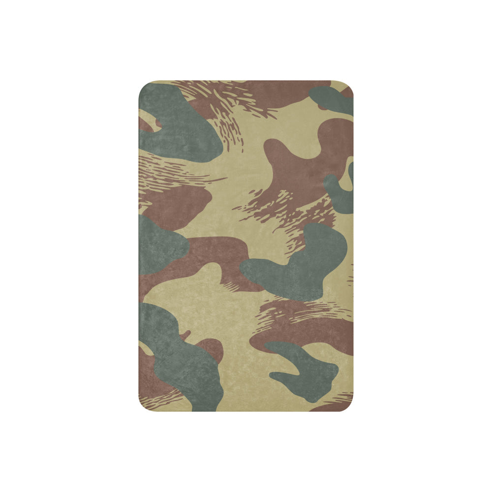 Belgium WW2 Independent Parachute Company Brushstroke CAMO Sherpa blanket - Blanket