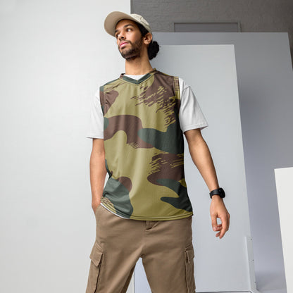 Belgium WW2 Independent Parachute Company Brushstroke CAMO unisex basketball jersey - 2XS - Unisex Basketball Jersey