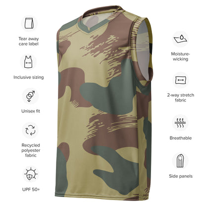 Belgium WW2 Independent Parachute Company Brushstroke CAMO unisex basketball jersey - Unisex Basketball Jersey