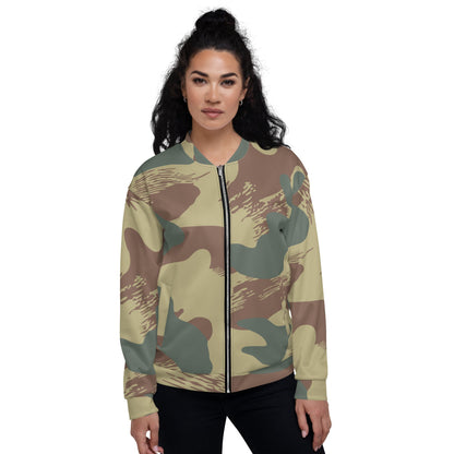 Belgium WW2 Independent Parachute Company Brushstroke CAMO Unisex Bomber Jacket