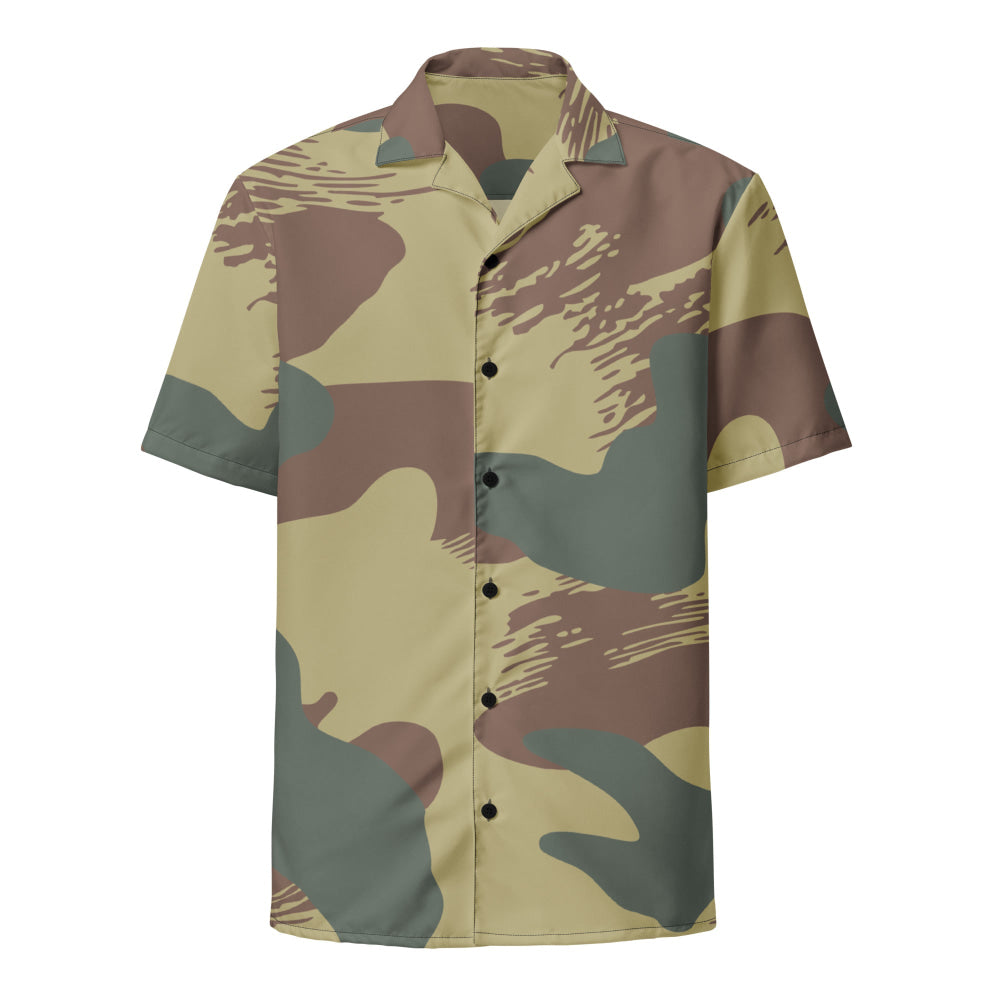 Belgium WW2 Independent Parachute Company Brushstroke CAMO Unisex button shirt - Button Shirt