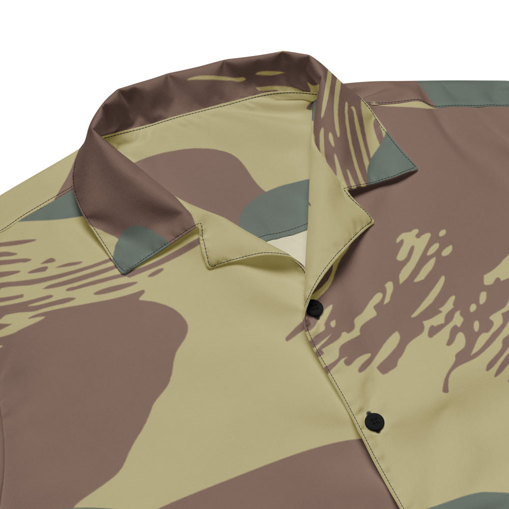 Belgium WW2 Independent Parachute Company Brushstroke CAMO Unisex button shirt - Button Shirt