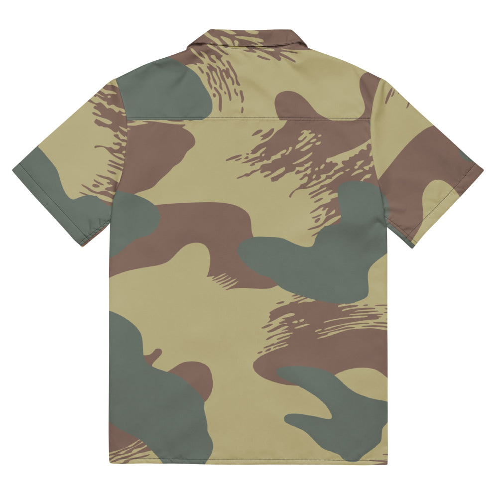 Belgium WW2 Independent Parachute Company Brushstroke CAMO Unisex button shirt - Button Shirt