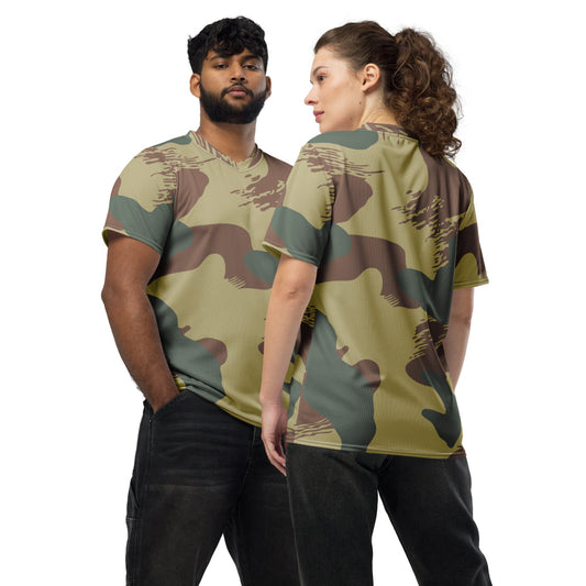 Belgium WW2 Independent Parachute Company Brushstroke CAMO unisex sports jersey - 2XS - Unisex Sports Jersey